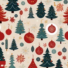 Obraz premium set of christmas trees