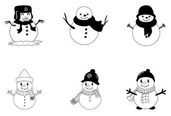  Set christmas outline icons. Holiday symbol. Line Xmas icons collection. Editable