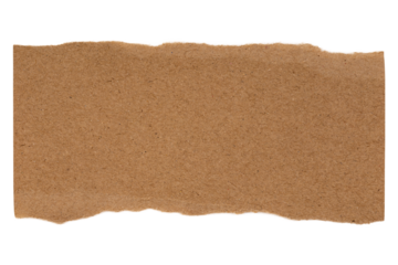 Brown paper torn or ripped pieces of paper isolated on white background with clipping path.