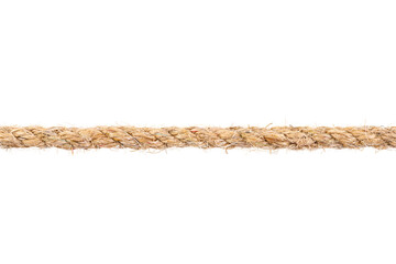 Hemp rope isolated on white background with clipping path.