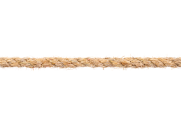 Hemp rope isolated on white background with clipping path.