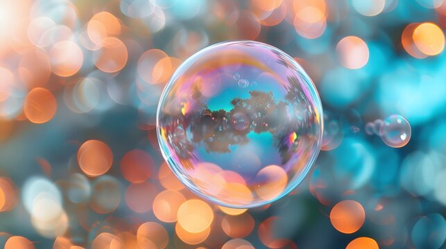 Floaty ethereal depiction bubble drifting throu cfdbacb daa generated illustration