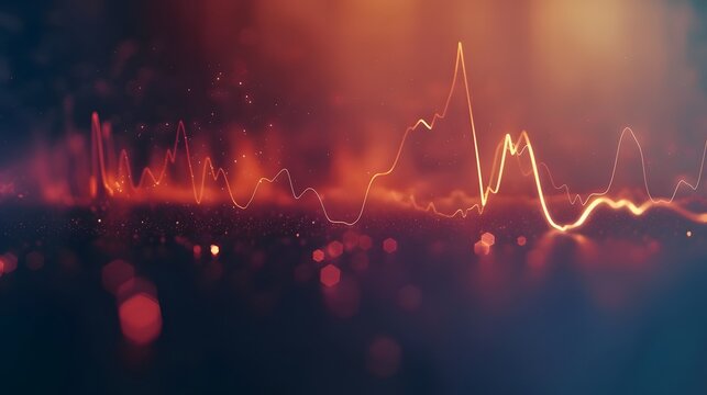 Heartbeat traced flat line depicted slow mot fbb bbd aaa ebeaa generated illustration