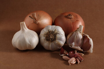Tempero. Alho e cebola