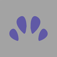 unique dog paw icon logo suitable for company