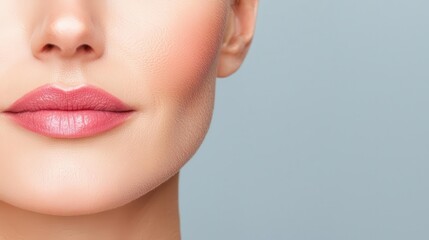 Obraz premium Closeup of a serene woman with flawless skin, ageless beauty, timeless and natural charm