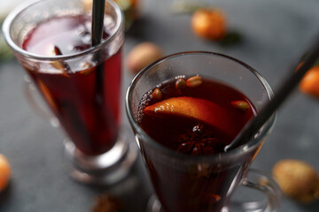 glass of wine, winter mood, mulled wine, grog, sangria