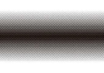 繋げて延長が可能なモノクロのハーフトーンドットグラデーションの背景パターン