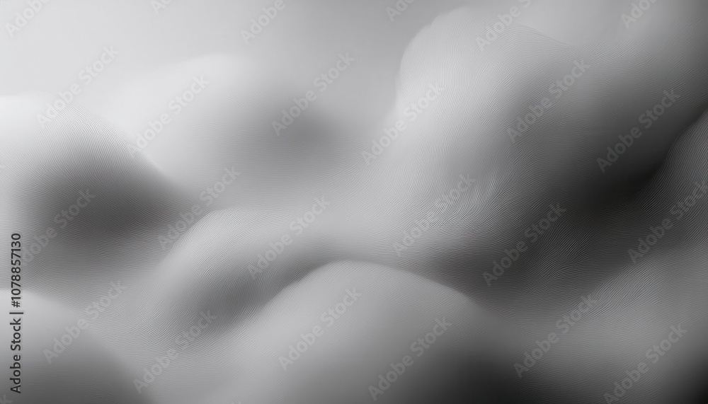 Poster Abstract Flowing Gray Landscape with Smooth Wave Like Patterns and Delicate Textures. Perfect for Website Banners, Minimalist Backgrounds, or Elegant Branding Concepts