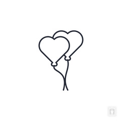 Heart balloon icon. Heart balloon Symbol sign for mobile concept and web design. Vector icon, Logo illustration, Vector graphics