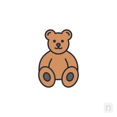 Teddy bear icon. Teddy bear Symbol sign for mobile concept and web design. Vector icon, Logo illustration, Vector graphics