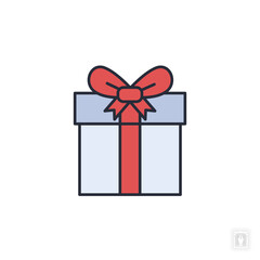 Gift box icon. Gift box Symbol sign for mobile concept and web design. Vector icon, Logo illustration, Vector graphics