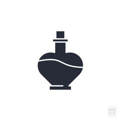 Obraz premium Love potion bottle icon. Love potion bottle Symbol sign for mobile concept and web design. Vector icon, Logo illustration, Vector graphics