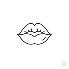 Kissing lips icon. Kissing lips Symbol sign for mobile concept and web design. Vector icon, Logo illustration, Vector graphics