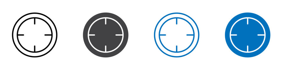 Aim icon Logo sign in thin line outline