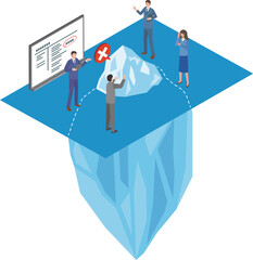 仕事上トラブルの氷山の一角イメージ © Mono