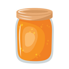 jar of jam on a white background