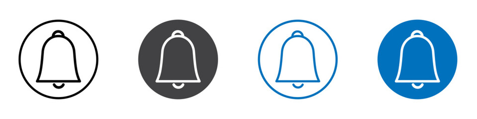 Bell icon Logo sign in thin line outline