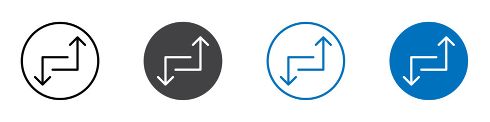 Change icon Logo sign in thin line outline