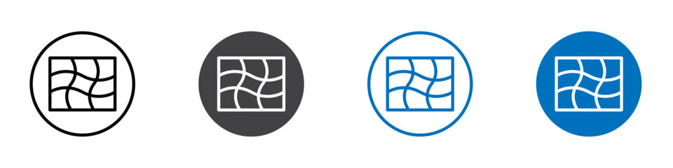 Distortion icon Logo sign in thin line outline