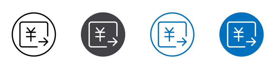 Fototapeta premium Expenses icon Logo sign in thin line outline