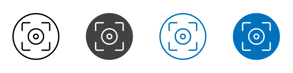 Focus icon Logo sign in thin line outline