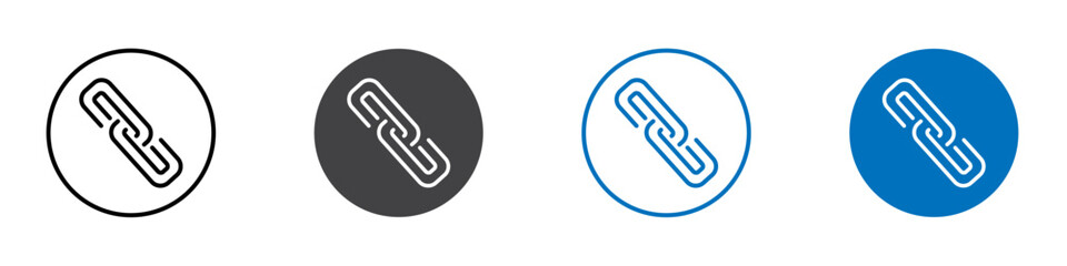 Link icon Logo sign in thin line outline