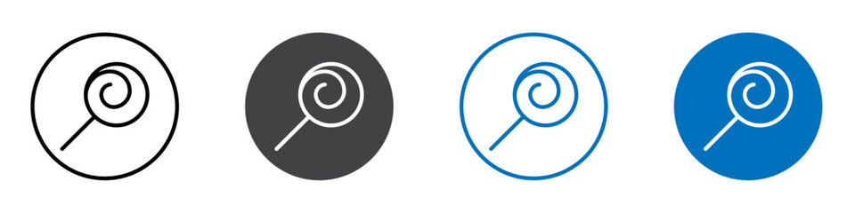 Lollipop icon Logo sign in thin line outline