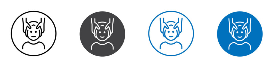 Massage icon Logo sign in thin line outline