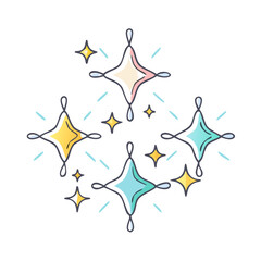  sparkling lights vector art,  flat illustration  sparkling lights icon