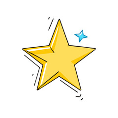 golden star icon vector art,  flat illustration golden star icon icon