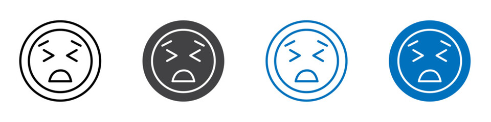 Preserving emoji icon Logo sign in thin line outline