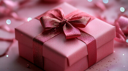 Obraz premium Red gift box background