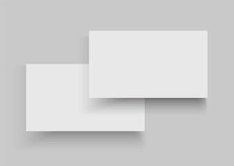 Business card mockup for your design template. Blank empty credit card mockup.