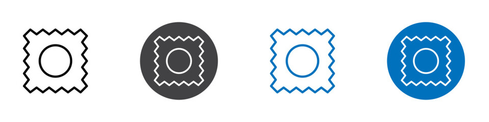 Stamp icon Logo sign in thin line outline