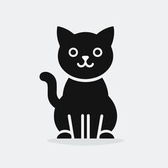 Obraz premium black cat with a smile