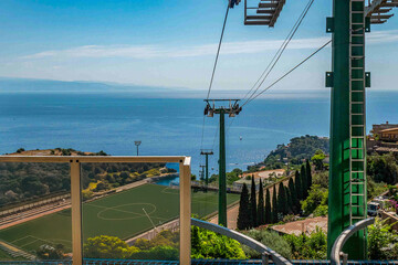 Fototapeta premium Taormina téléphérique