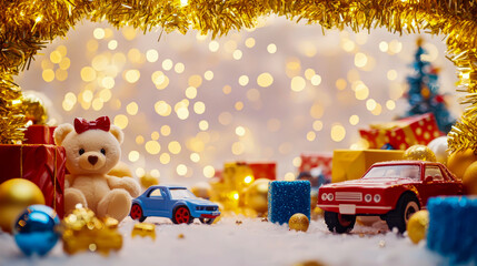 New Year's gift for little hearts .postcard.