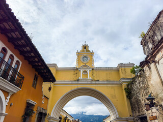 Obraz premium Close up view of the beautiful Arch of Santa Catalina in Antigua Guatemala