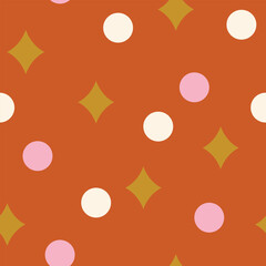 Christmas confetti seamless pattern. 
