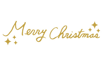 メリークリスマス 手描き　文字　筆記体　英語　Merry Christmas　キラキラ