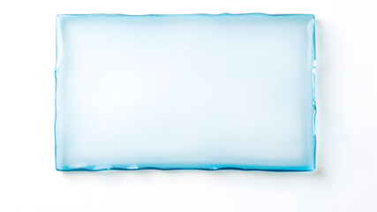 Blue glass board isoalted on white background