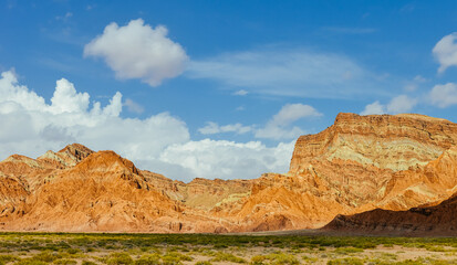 Aksu Wensu Grand Canyon National Geopark autumn natural scenery in Aksu, Xinjiang.

