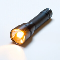 Flashlight on White Background Photography