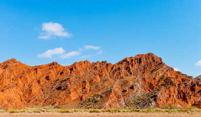 Aksu Wensu Grand Canyon National Geopark autumn natural scenery in Aksu, Xinjiang.
