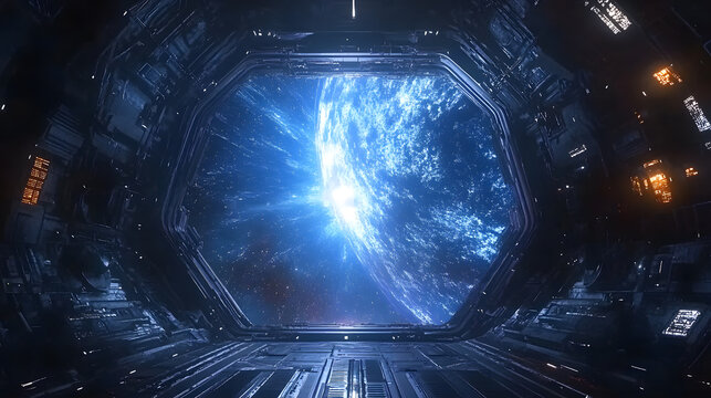 Cosmic Tekken tournament, holographic fighting rings, weightless combo moves, galactic core view, vintage space station decor