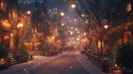 크리스마스 무드의 길거리