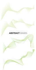 Yellow and White Wavy Abstract Shapes Background for Banners