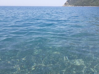 the beach in Riva Trigoso, Sestri Levante, Liguria, Italy