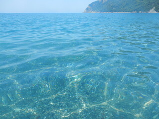 the beach in Riva Trigoso, Sestri Levante, Liguria, Italy